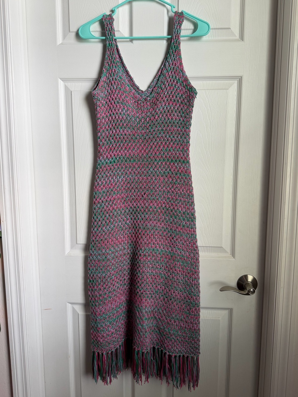 Vici Knit Midi Dress with Fringe Hem